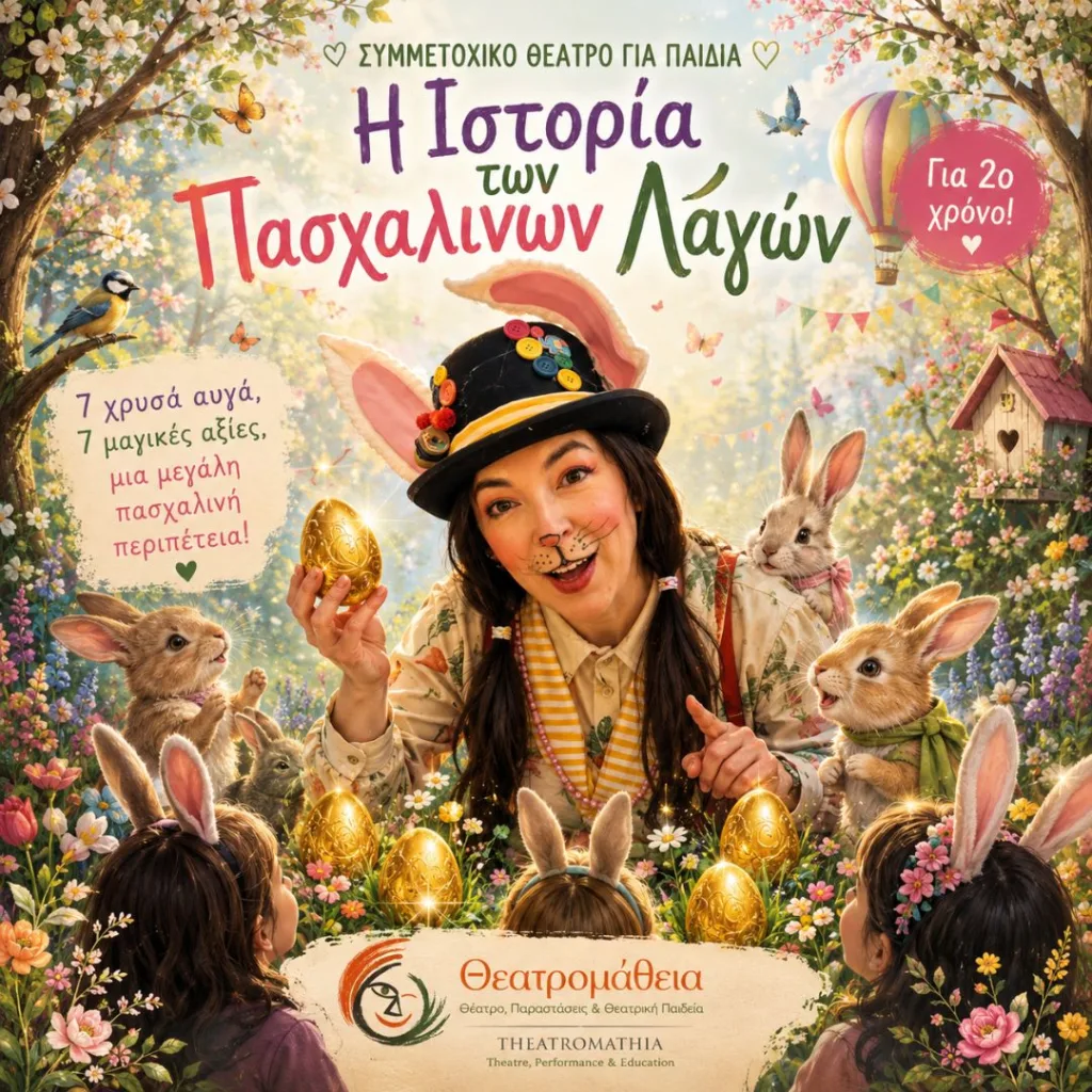 Η Ιστορία των Πασχαλινών Λαγών – συμμετοχική πασχαλινή παράσταση για παιδιά